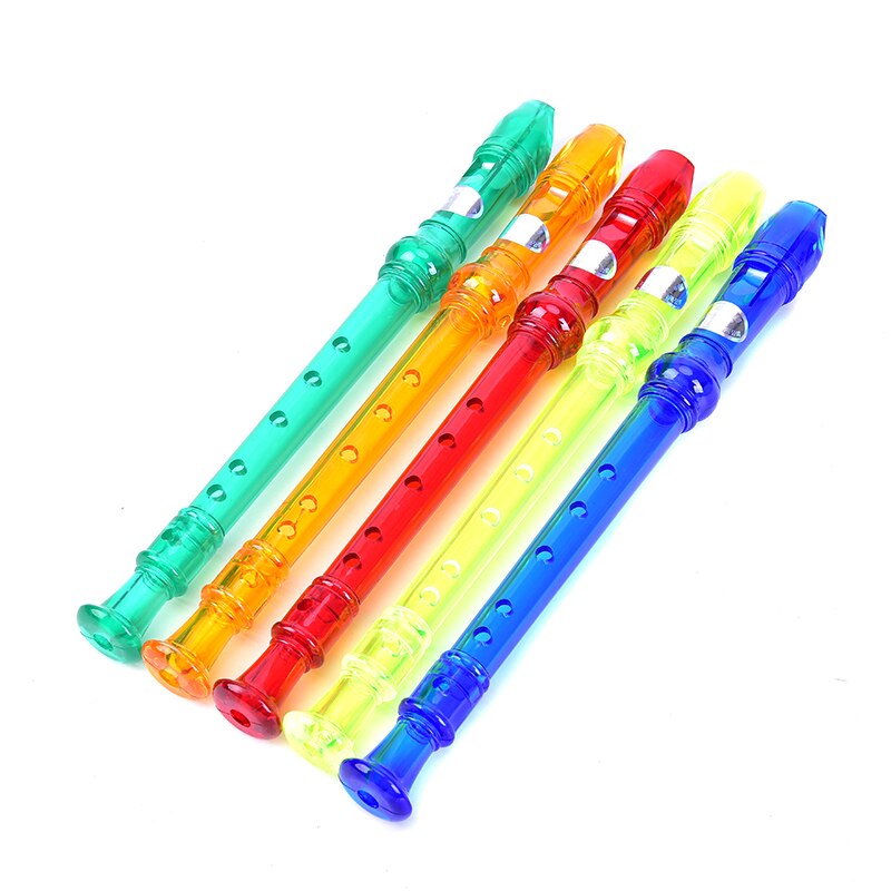 6 Holes Plastic Transparent Clarinets With Cleaning Rod Woodwind Instruments Musical Recorder Flutes