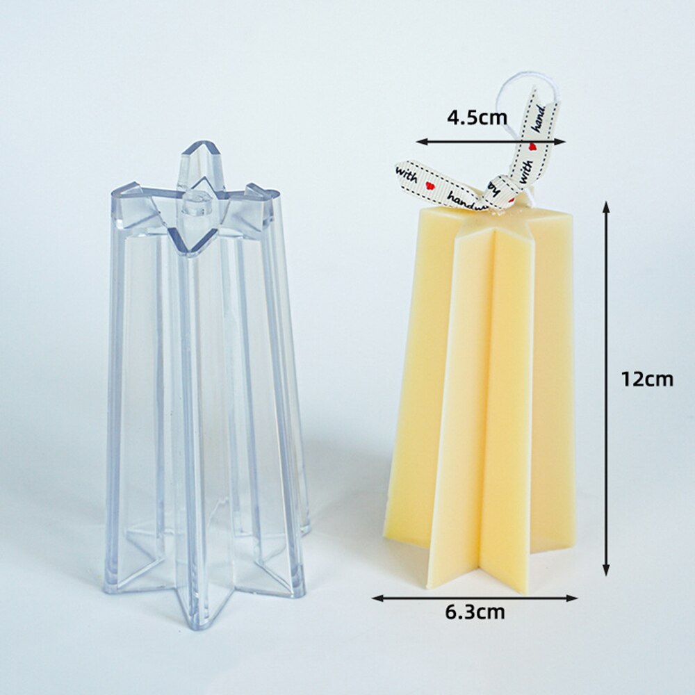 hexagone bougie fondant moule étoile gâteau décoration bougies outils bougie moules bougie à bricoler soi-même forme: Default Title