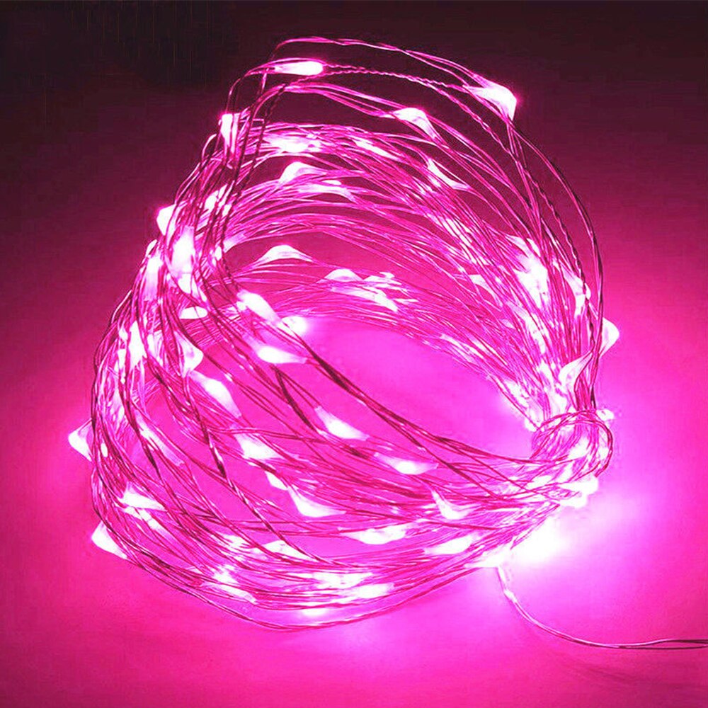 Koperdraad Fairy String Fairy String Light Fairy Light Festival Outdoor Tuin 30 Led Landschap Lamp Xmas Decor Romantische Yard: Rood
