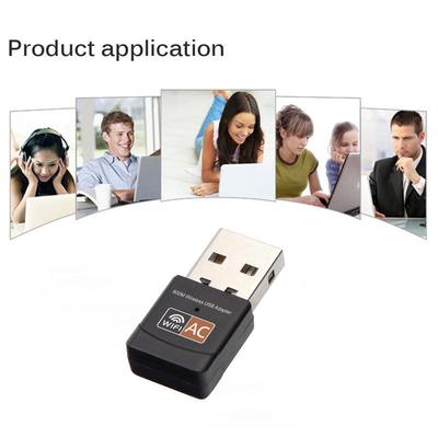 Usb-adapter wifi 2.4 ghz 5 ghz 600 mbps wifi antenn dubbelband 802.11b/ n/g/ac mini trådlös dator nätverkskort mottagare