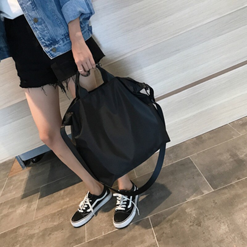 Large Capacity Nylon Waterproof Travel Shoulder Bag Women Luggage Handbag Top-handle Portable Bag For Women Tote