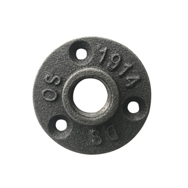 1pcs 1/2" Black Decorative Malleable Iron Floor/Wall Flange Malleable Cast Iron Pipe Fittings BSP Threaded: DN15 / grey
