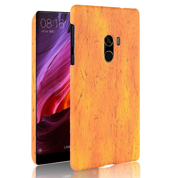 Subin Novo Para Xiaomi Mi Caso Mix 6.4 polegada PU grão de Madeira caixa do telefone móvel coldre Para Xiaomi Mi Mix: Orange