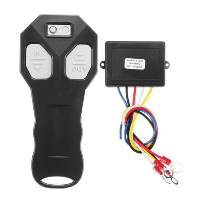 12v vinsch trådlös fjärrkontroll vinsch + mottagarsats switch 100ft dc12v för jeep bil lastbil atv suv utv varna 43hz