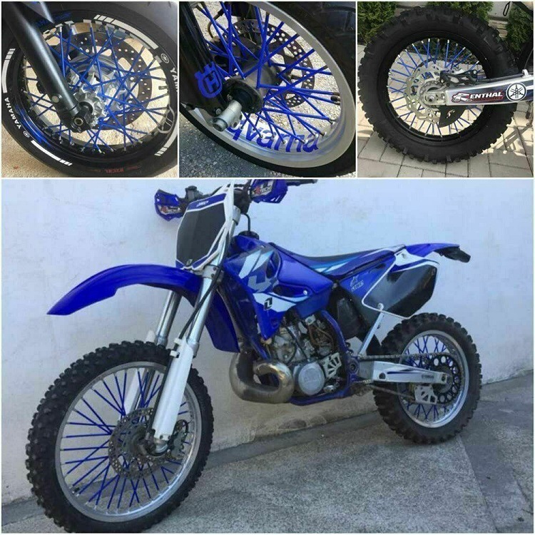 Manguitos de radios de colores universales para ruedas de alambre de motocross Mangas de alambre de radios