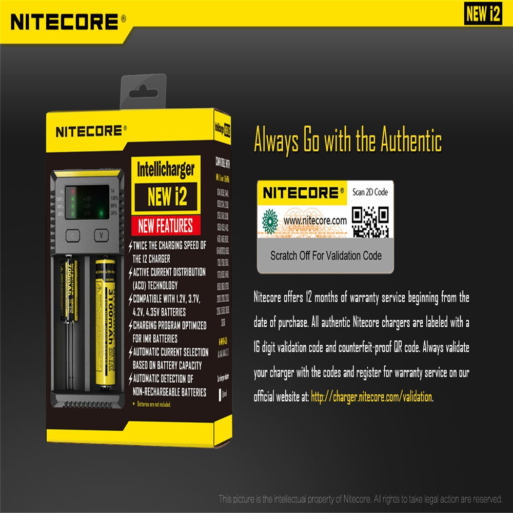 Nitecore I2 I4 Digi Lader Lcd Intelligente Circuits Li-Ion Voor 26650 18650 16340 14500 Aaa Batterijlader