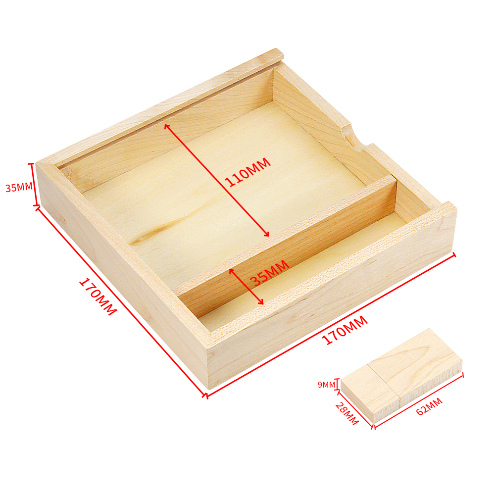 Wood Photo Box USB 2.0 Flash Drives Free Logo Wedding Custom Pen Drive Real Capacity Memory Stick Photography U Disk 64G