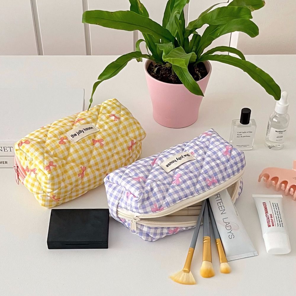 Creatieve Strik Pen Tas Grote Capaciteit Briefpapier Tas Student Etui Student Briefpapier Opbergtas Opbergtas Make-Up Tas Cadeau