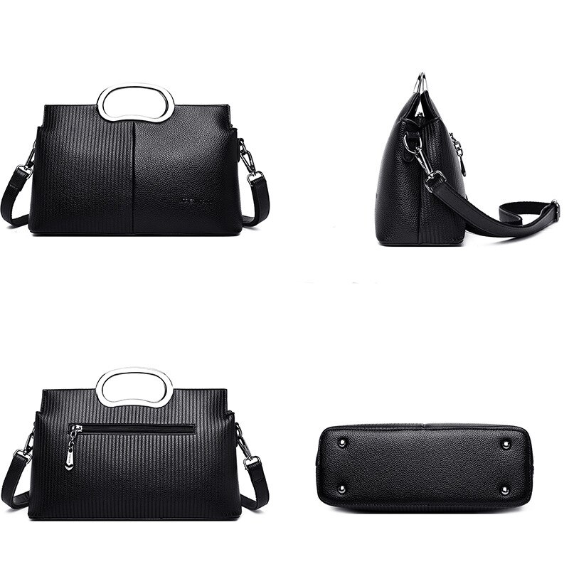 Dames handtassen met handgreep, zachte leren handtassen, dames schoudertas, crossbody tas voor dames, dames messenger bag, bolsa feminina