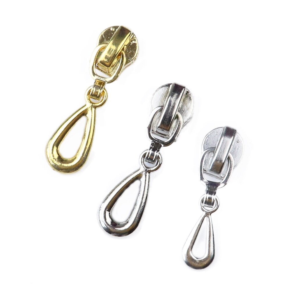 Cremalleras de Metal con cierre automático para ropa, accesorios de costura, 6 piezas, 5 #