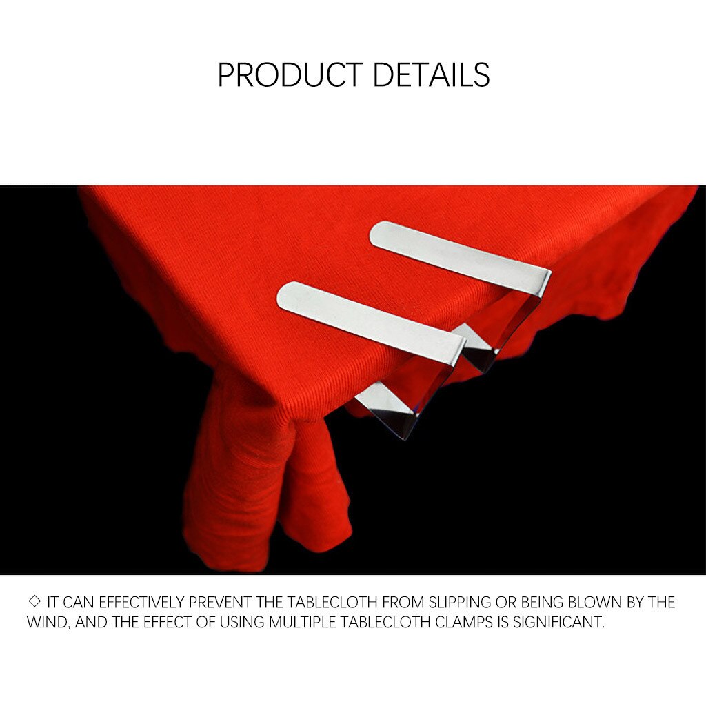 4/6/12pcs Clip Tablecloth Stainless Steel Adjustable Table Cover folder clip Home Party Picnic Holder Clamp Tools