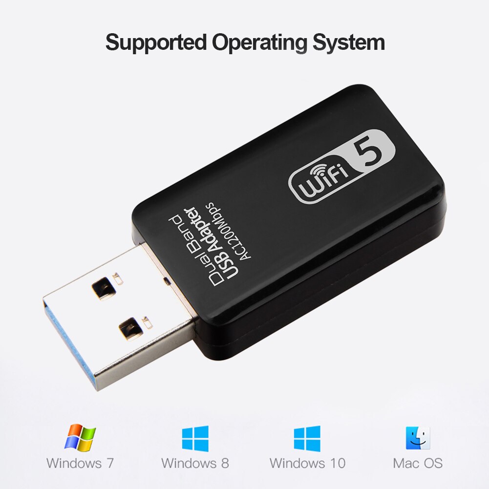 Mini USB Wifi Wireless Network Card 2.4G/5G Dual-Band 1200Mbps wifi Receiver Adapter Dongle for Desktop Laptop