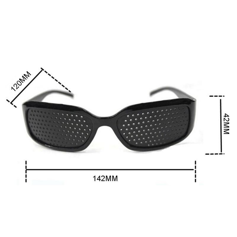 1pc schwarze unisex-lochbrillen zur sehkorrektur, augenübungen, lochbrillen zur verbesserung der sehkraft, kunststoff