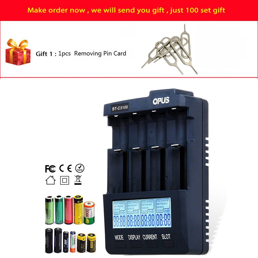 Opus BT-C3100 V2.2 Digitale Intelligente 4 Slots Aa/Aaa Lcd Battery Charger Opus Bt-C3100 V2.2 Batterij Oplader r29: UK PLUG