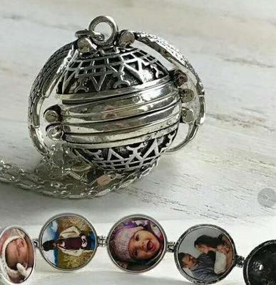 Colgante memoria expansión foto medallón joyería conmemorativa decoración álbum caja collares como para novia, familia