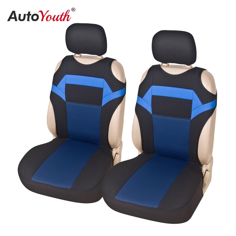 T-shirt Auto Bekleding Universele Fit Voorstoelen Car Care Baaien Seat Protector Voor Autostoelen 2Pc seat Cover 3 Kleur