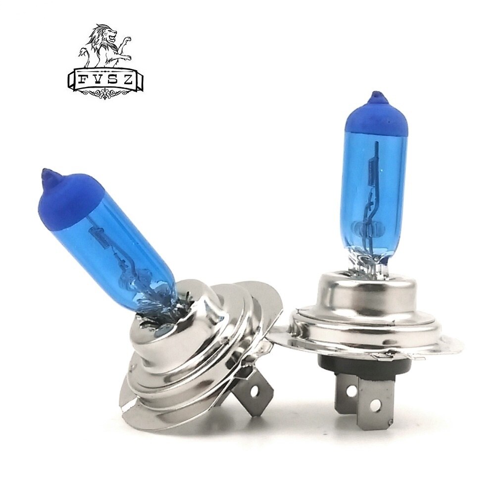 2Pcs H7 12V 100W 5000K Auto Halogeen Koplampen Xenon Lichten Donkerblauw Super Wit Quartz Glas gedoopt Hheadlight Vervangende Lamp