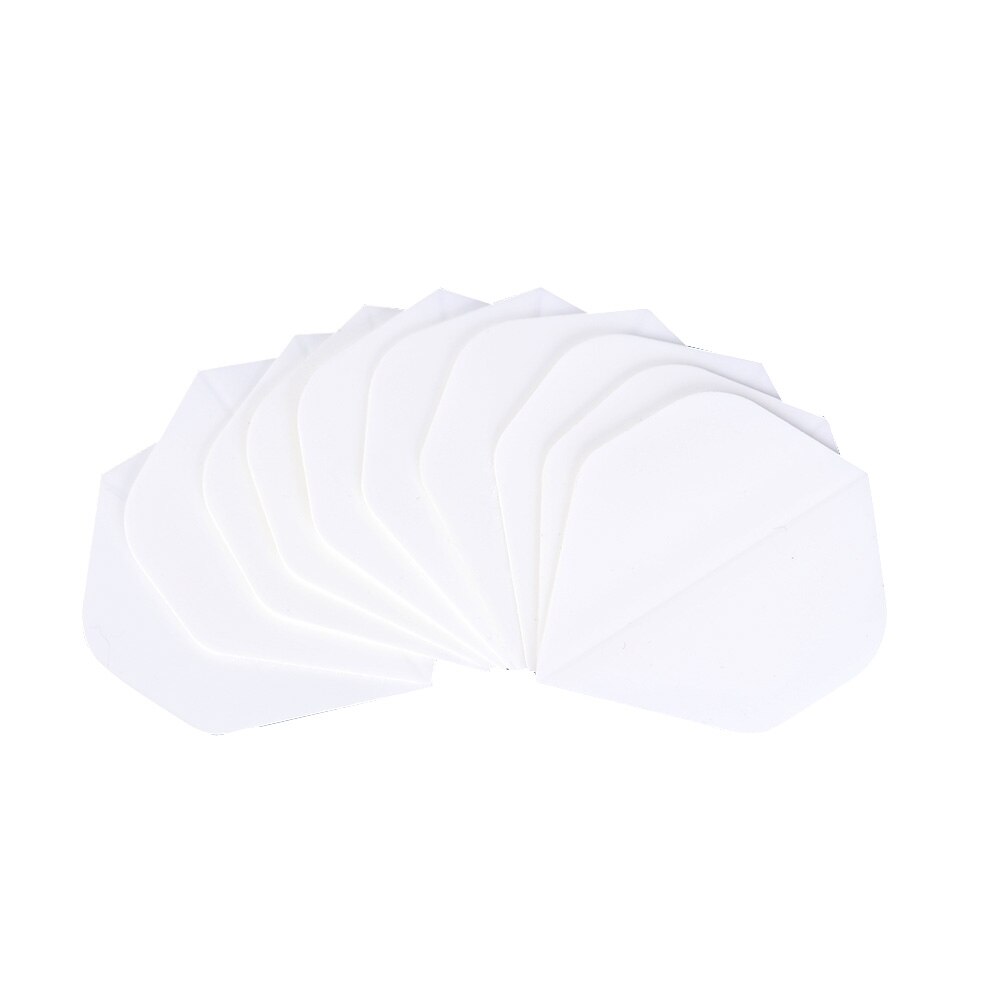 10pcs Darts Flights Hard PET Solid Outdoor Dart Flight Tail Wing Darts Training Game Accessories Entertainment Tools: White