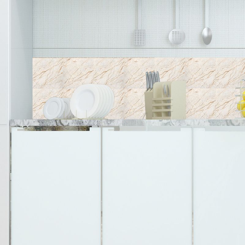 12pcs Marble Self Adhesive Mosaic Tile Sticker,Kitchen Backsplash Wall Tile Stickers Decor Waterproof Peel&Stick PVC Tiles