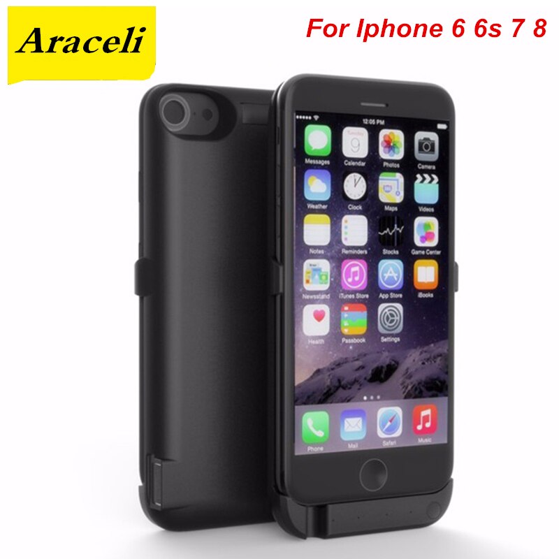 Araceli 10000 Mah Voor Apple Iphone 6 6 S 7 8 Battery Charger Case Backup Cover Pack Smart Power Bank