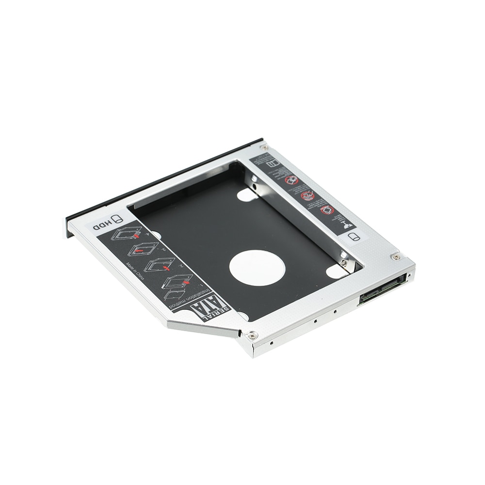 Hard Drive Caddy Tray SATA 2nd HDD SSD Caddy Case for 12.7mm Universal CD/DVD-ROM