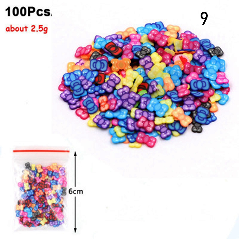 2.5g/Bag Fruit Bead DIY Decoration Charms Mud Accessories Fluffy Addition in Mud Clound Sand Toys Filler Glitter Clear Set: 09