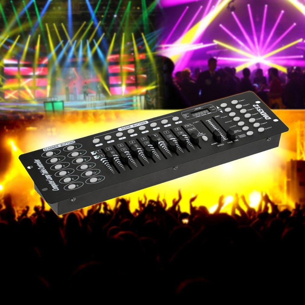 192 Channels DMX512 Controller Console for Stage Light Party DJ Disco Operator Equipment Spotlights DJ Controller