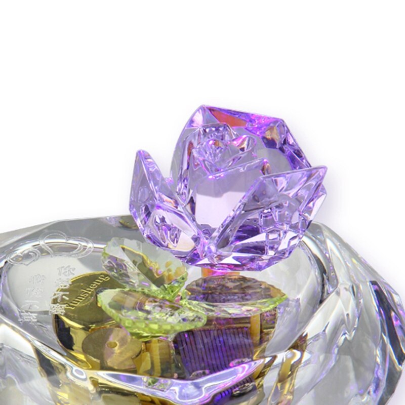 Mechanical Wind-up Music Box with LED Lights Transparent Acrylic Melody Castle in the Sky Carrying You