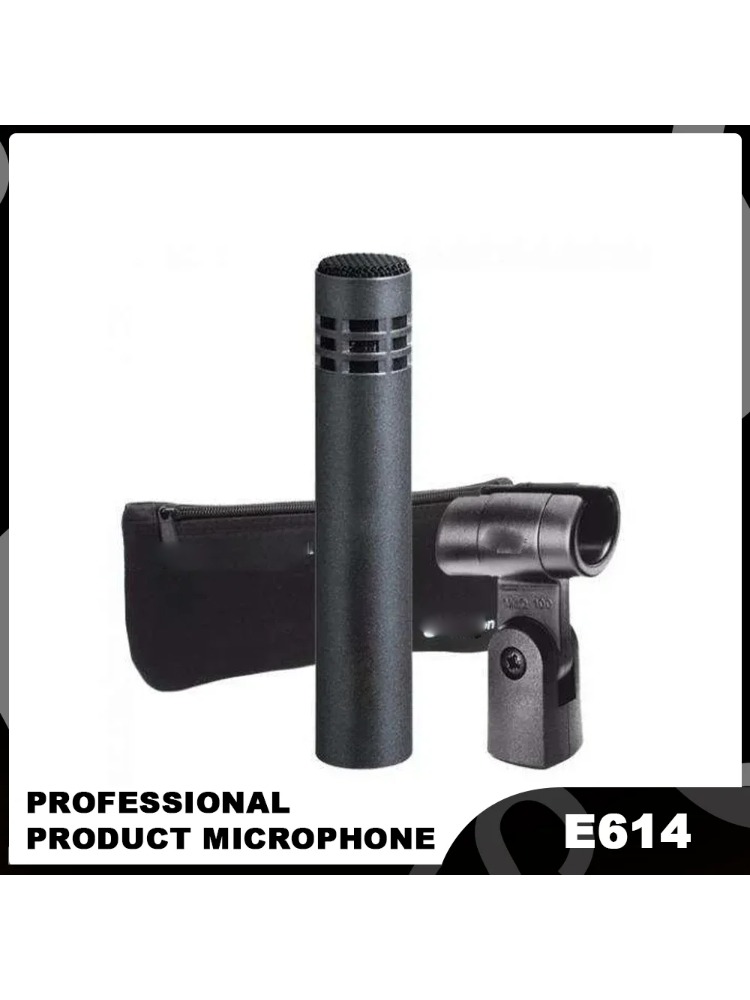 E614 Condenser Instrument Microphone With Clamp Mount Cardioid Mic for Sennheiser E614 Drum Microphone