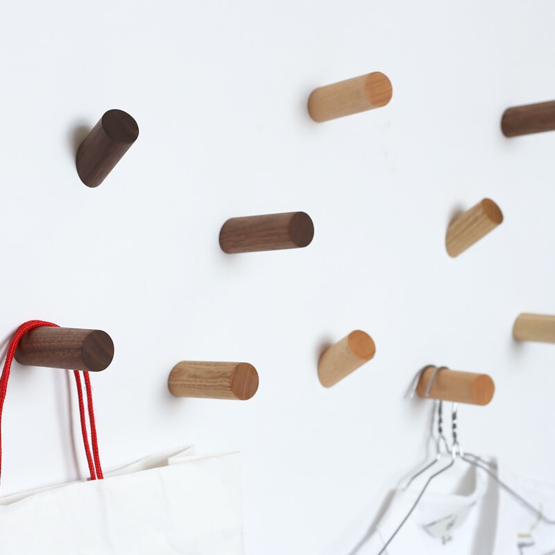 Houten wandhanger houten wand kapstokhaken kledinghanger wandorganizer hangers kledinghanger huisdecoratie