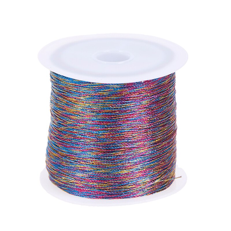 1Roll Gold/Silver 100m Durable Overlocking Sewing Machine Threads Polyester Cross Stitch Strong Threads for Sewing Supplies: b