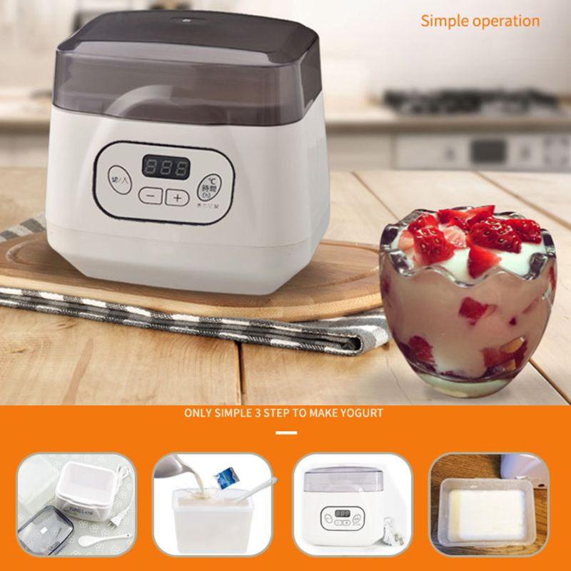 Yoghurtmaskin intelligent timing mini-yoghurtmaskin helautomatisk temperaturjustering  e5bb