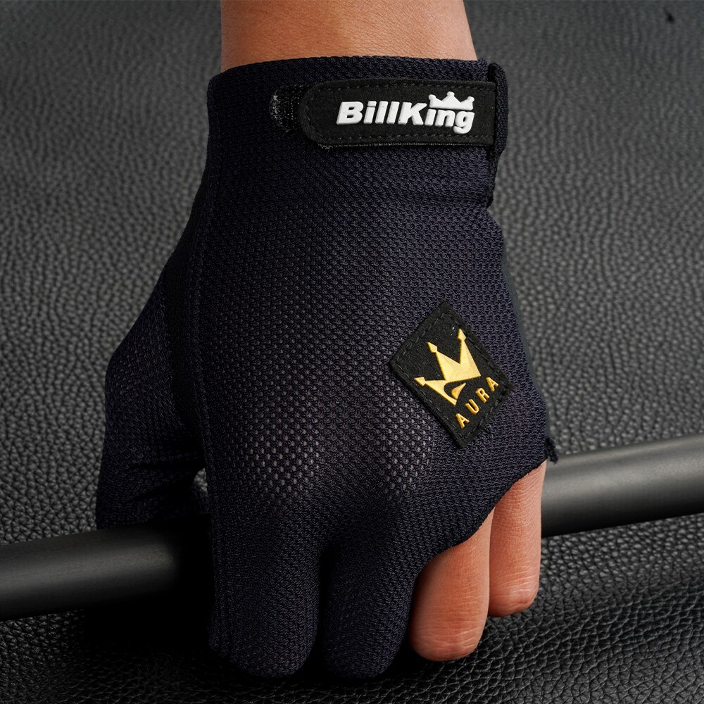 Billking – gant de billard coréen, 3 doigts, main gauche, pour la piscine, pour le Snooker, en maille, pour queue de poisson, accessoire