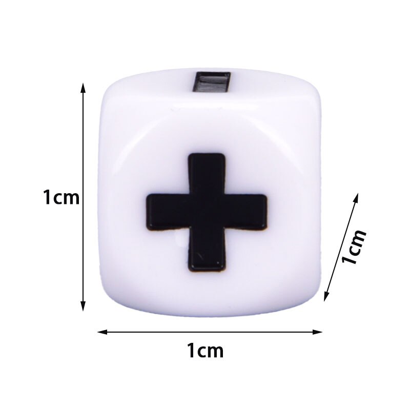 2Stck 1cm Zusatz, Subtraktion, Vermehrung Und Teilung Arithmetik Mathematik Symbol Betrieb Würfel