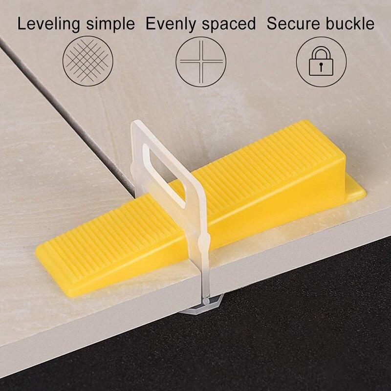 400Pcs Tile Leveling System Clips 1.5mm DIY Tiles Leveler Spacers Tile Leveling System for Ceramic Tile