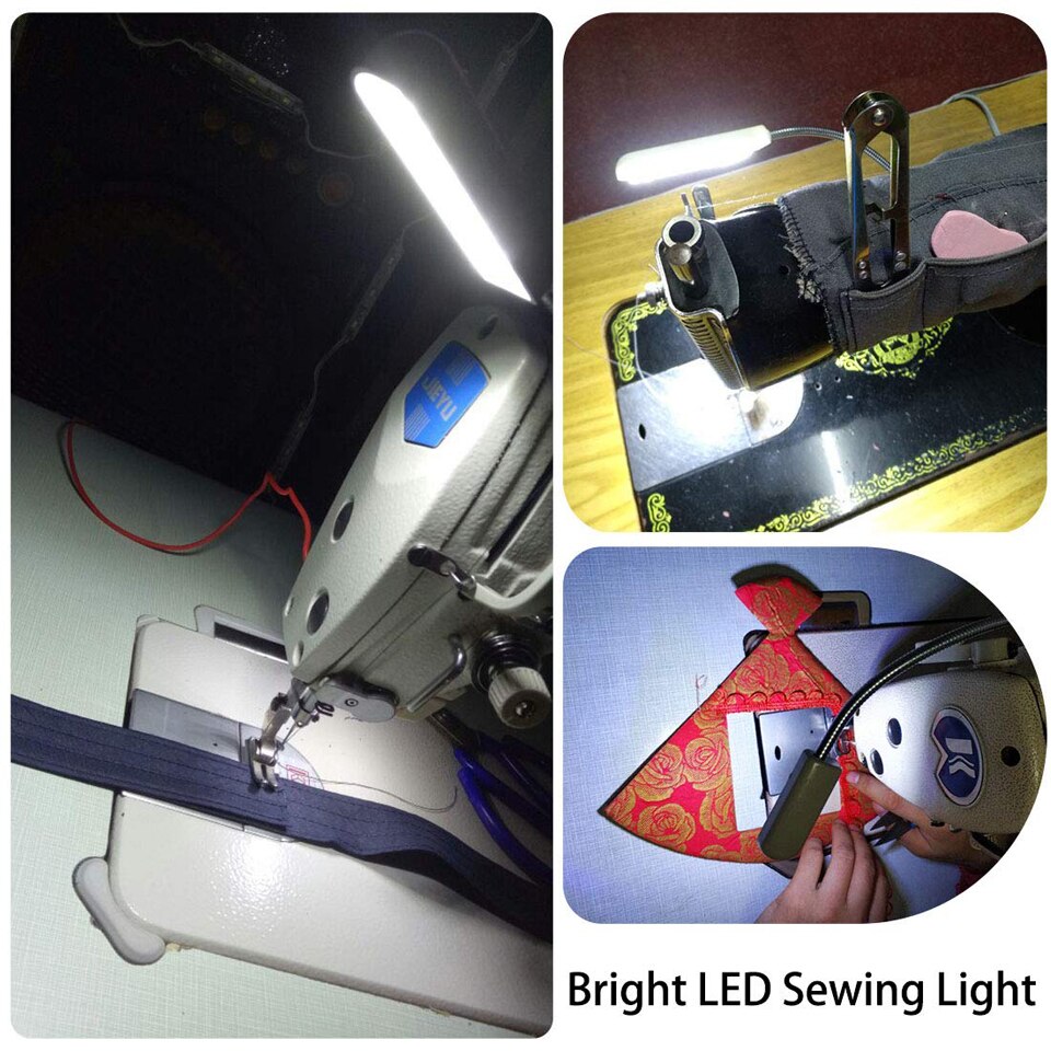 Luces LED para máquina de coser, lámpara de trabajo Flexible multifuncional, luz de costura magnética para torno de prensa de taladro, iluminación Industrial