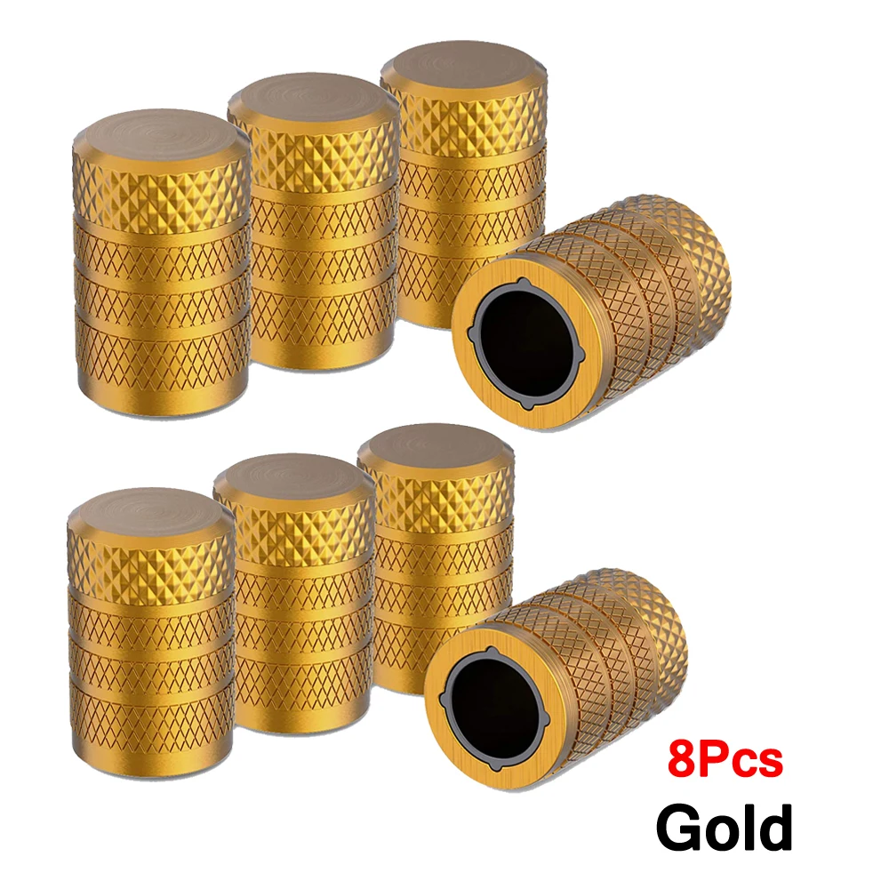 TQQTQQ Tapa de válvula de neumático de aluminio de 4/8/12 piezas, resistente a la corrosión, cubiertas de vástago universales para automóviles, camiones, motocicletas, SUV y bicicletas: Naranja