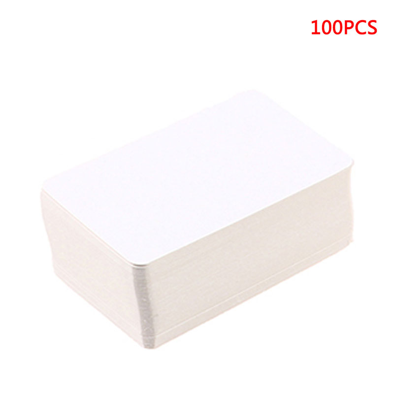 100Pcs Leere Spielkarte Hard Papier Karton DIY Postkarte Handgemachte Tapete Nachricht Für Bord Spiel: WEISS