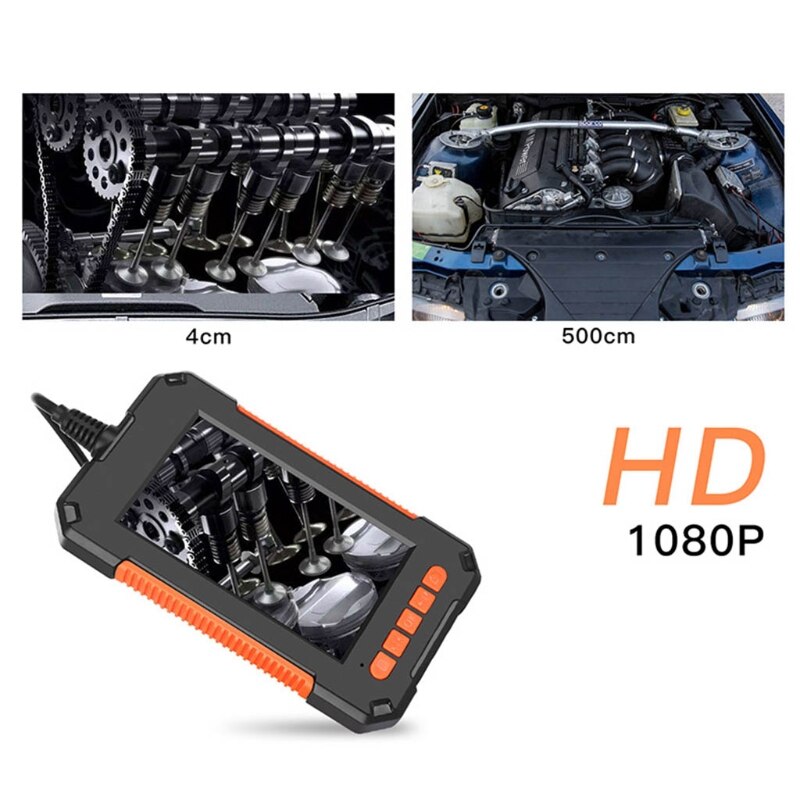 2/5/10 Meter 4,3 Zoll Professionelle 1080P Wasserdichte Endoskop Kamera Tragbare Handheld LCD Anzeige Bildschirm 8LEDs Inspektion endo