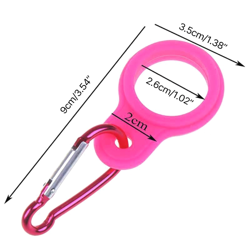 Przenośny uchwyt na butelkę wody Silikonowa klamra robić zawieszania Bezpieczny uchwyt na butelkę wody karabińczykiem na pasek