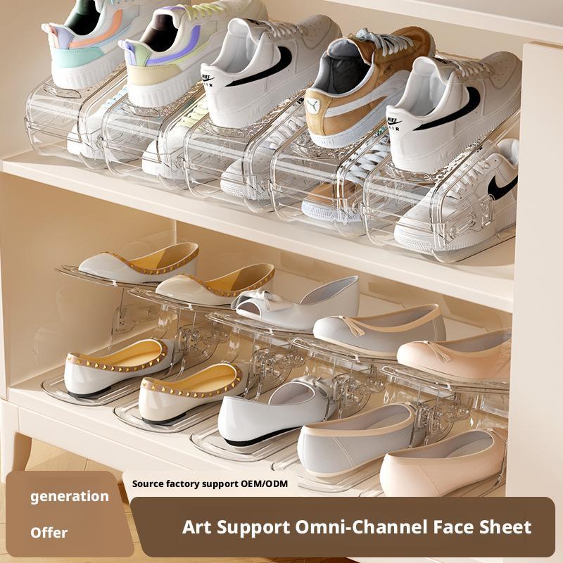 Skohylleorganisatorskap justerbart dobbeltlags skohylle oppbevaringsorganizer skap skostablere organisering skoeske