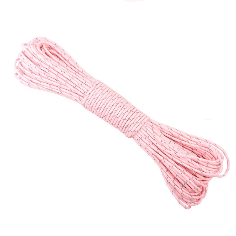 Glow In The Dark Reflecterende Paracord 9 Strengen 5 Kleuren Beschikbaar Survival Parachute Cord: pink