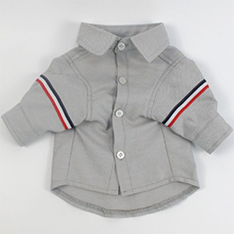 Ropa de Pomerania Formal estilo coreano, traje de ocio a la para Bulldog Francés, camisa de Pug, camisas para perros de negocios, disfraz para perros: Grey / XL