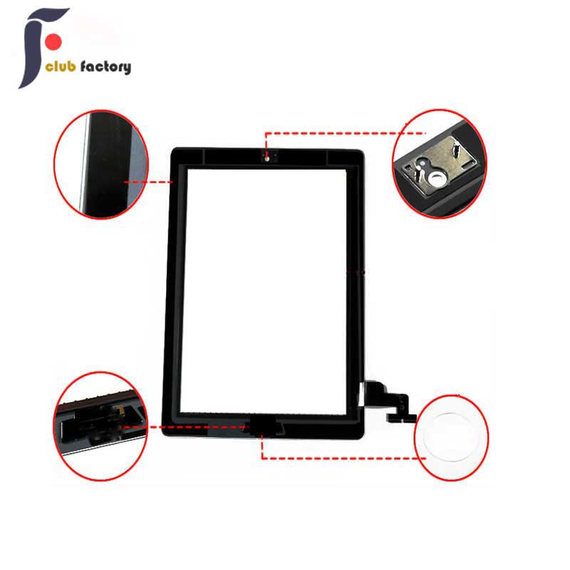 Panel táctil de cristal frontal para Apple iPad 4, Digitalizador de pantalla táctil, botón de inicio, A1458, A1459, A1460, con herramientas, 1 Uds.