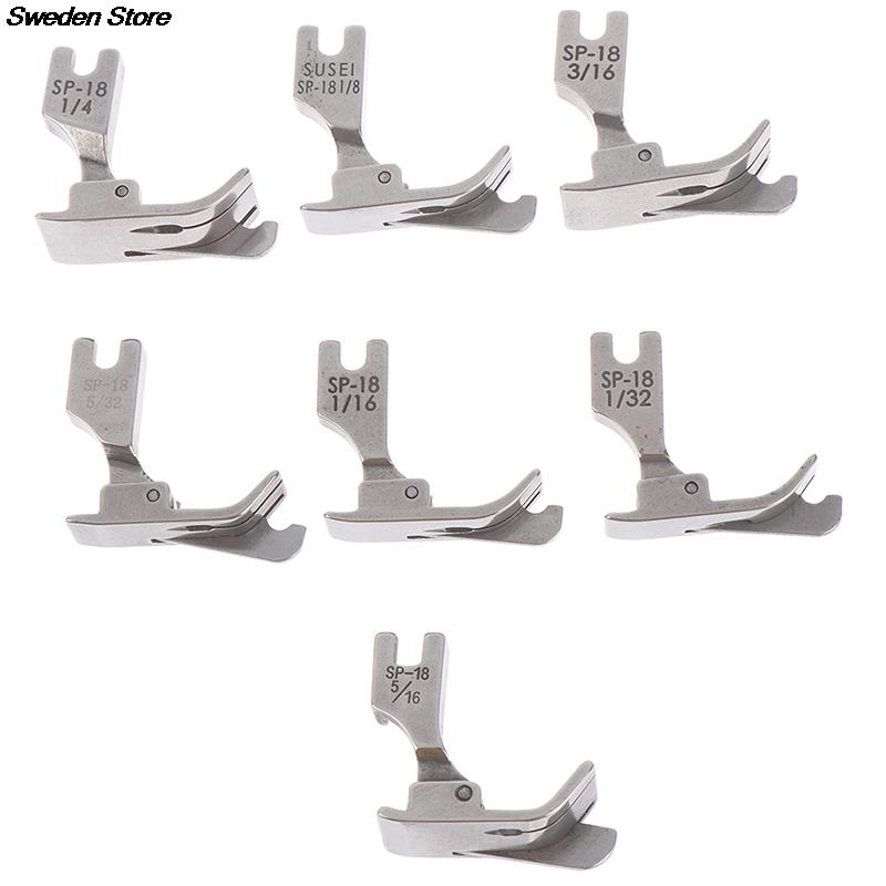 1PC 1/4 1/8 3/8 1/16 3/16 5/16 1/32 Metal Presser Foot SP-18 Industrial Sewing Machine Flat Car Moving Edge Single Needle Flat
