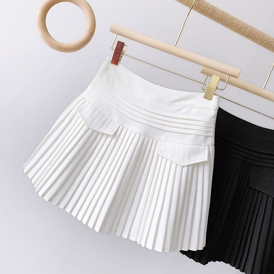 Jupe plissée blanche pour femmes, nouvelle , jolie jupe de Tennis, Style collégien, tempérament jeune, Slim, courte