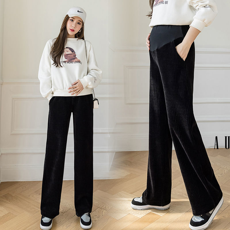 Amazing Pleated Waist Button Corduroy Maternity Blouses - Fashion Pregnancy Tunic Tops - Clothes For Pregnant Women (D4)(Z1) main image 0