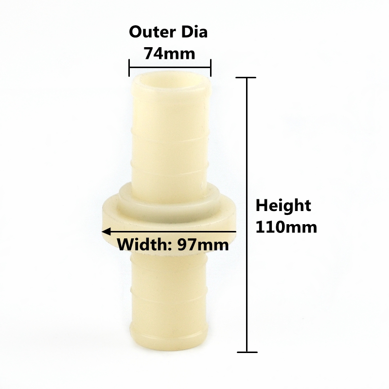 Tubo da giardino per irrigazione attacco rapido, connettore rapido per tubo flessibile in plastica, giunto a scatto per tubo in ABS, diametro esterno da 25mm a 75mm,1 pz: grigio