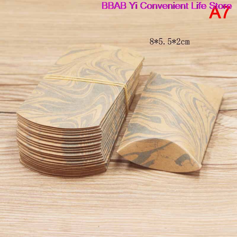 Caja de papel Kraft en forma de almohada, 10 Uds.: A7