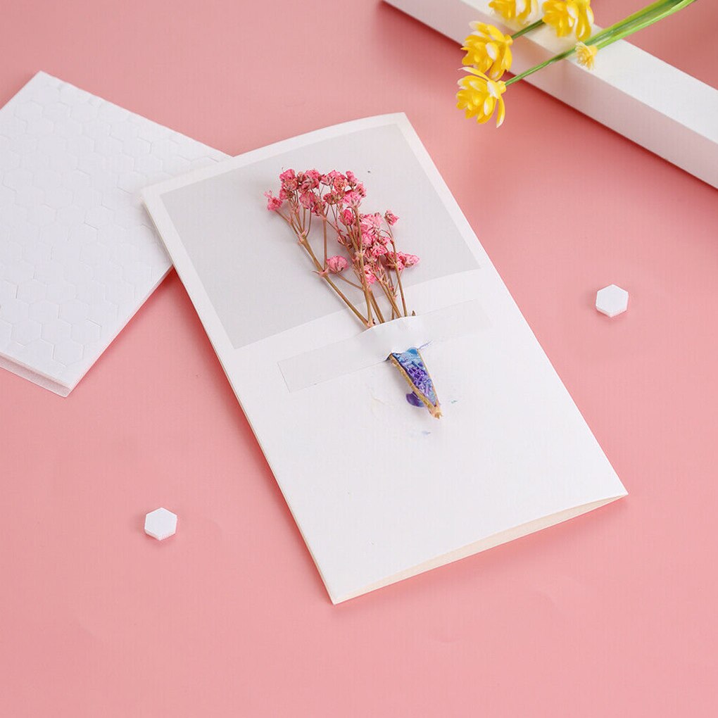 3 Sheets Double Side Adhesive Foam Point Fastener Super Glue Tape DIY Hexagon Foam Pad Scrapbooking Craft Accessory 3D